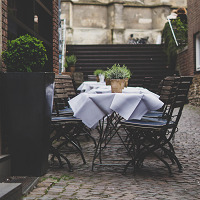 Photo of a terrace for restaurant, takeway and bar insurance
